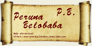 Peruna Belobaba vizit kartica